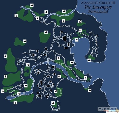 刺客信条3狩猎地图-刺客信条3狩猎地图福吉谷