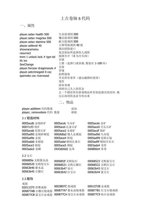 上古卷轴5代码-上古卷轴5麦秆代码  第1张